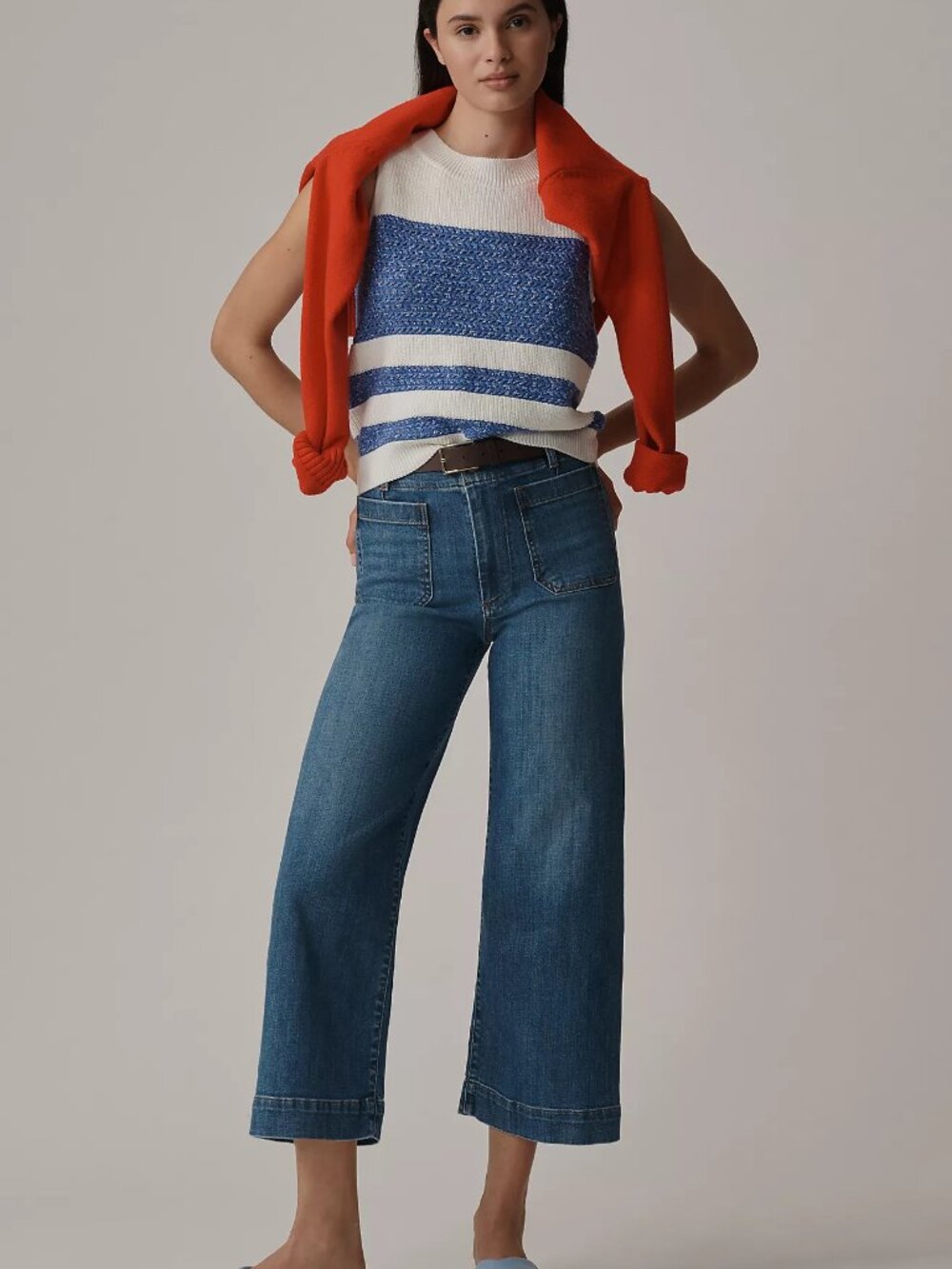 Anthropologie Colette Crop Wide-Leg Jeans by Maeve Size 25P
